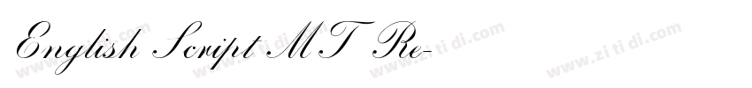 English Script MT Re字体转换 English Script MT Re字体转换